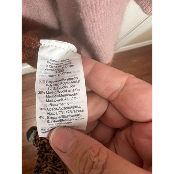 Madewell Color Block Alpaca Merino Wool Blend Cardigan Sweater Longline XXL - Picture 3 of 7